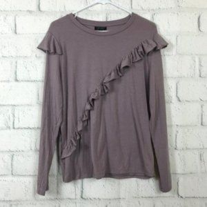 TopShop 10 (medium) Blouse Purple Long Sleeve